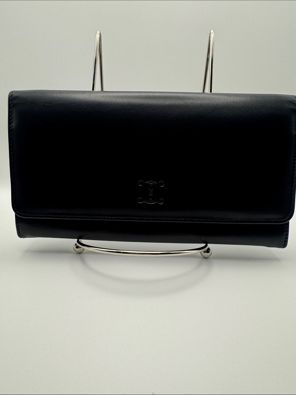 Vintage Celine black leather Long Wallet. Very minimal wear(light scratches).